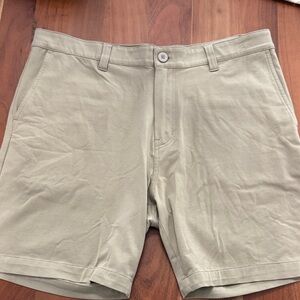 Travis Matthew Stretch Knit Shorts 8 inch Size 36 - Khaki